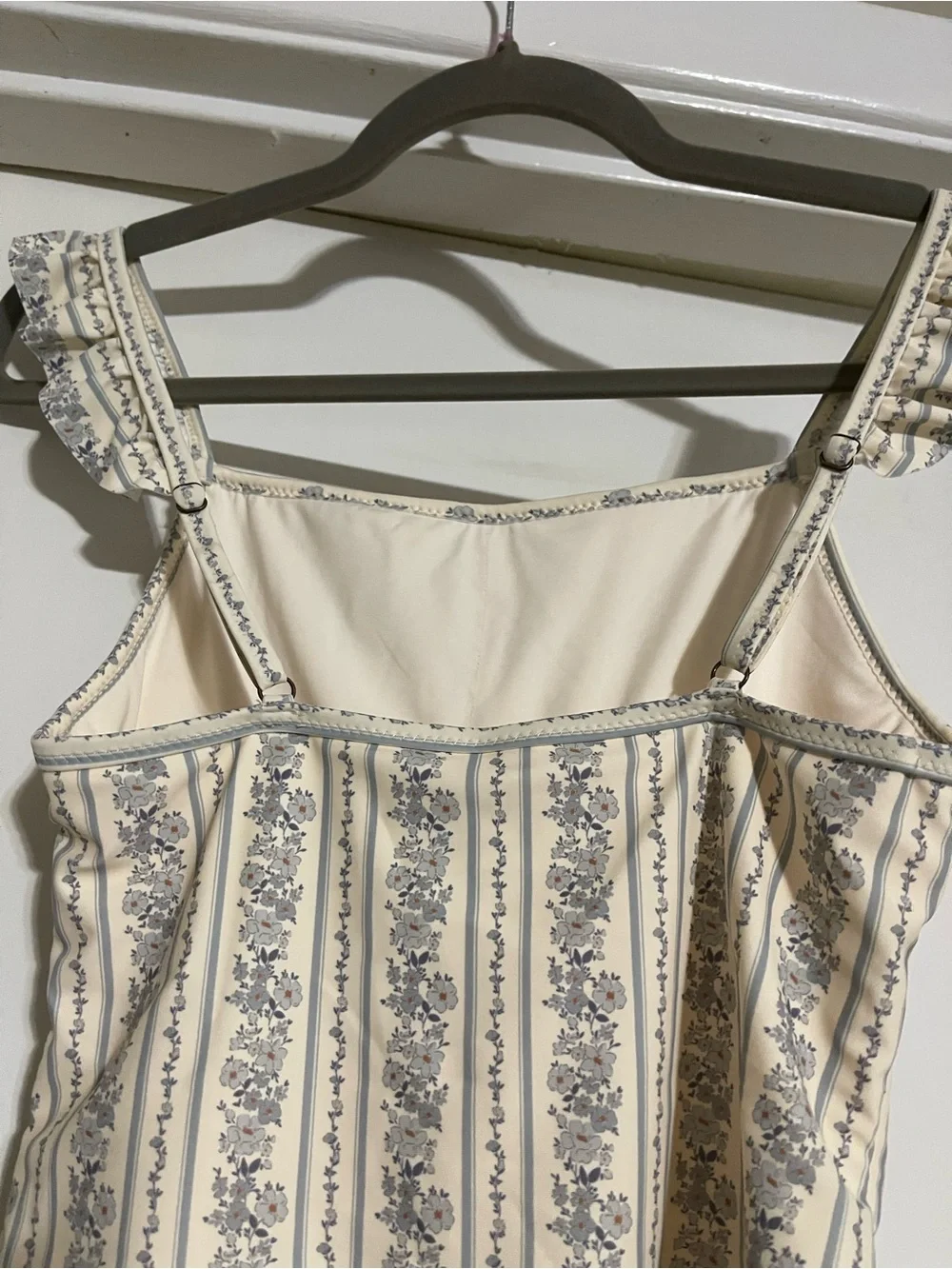 Teen Sky One Piece Rylee & Cru Blue Floral Swimsuit Size 16 NWT